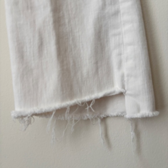 Mother The Insider Jeans Crop Step Fray Sz 27 Cream Puffs - Picture 4 of 10